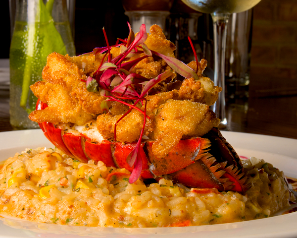 Rye Tavern lobster tail over risotto