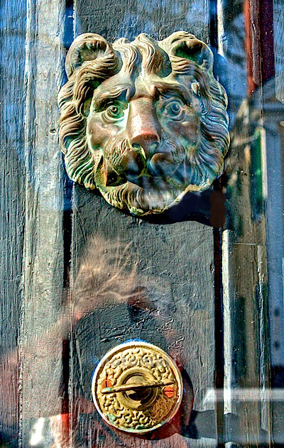 North Street Plymouth Lion Door Knocker